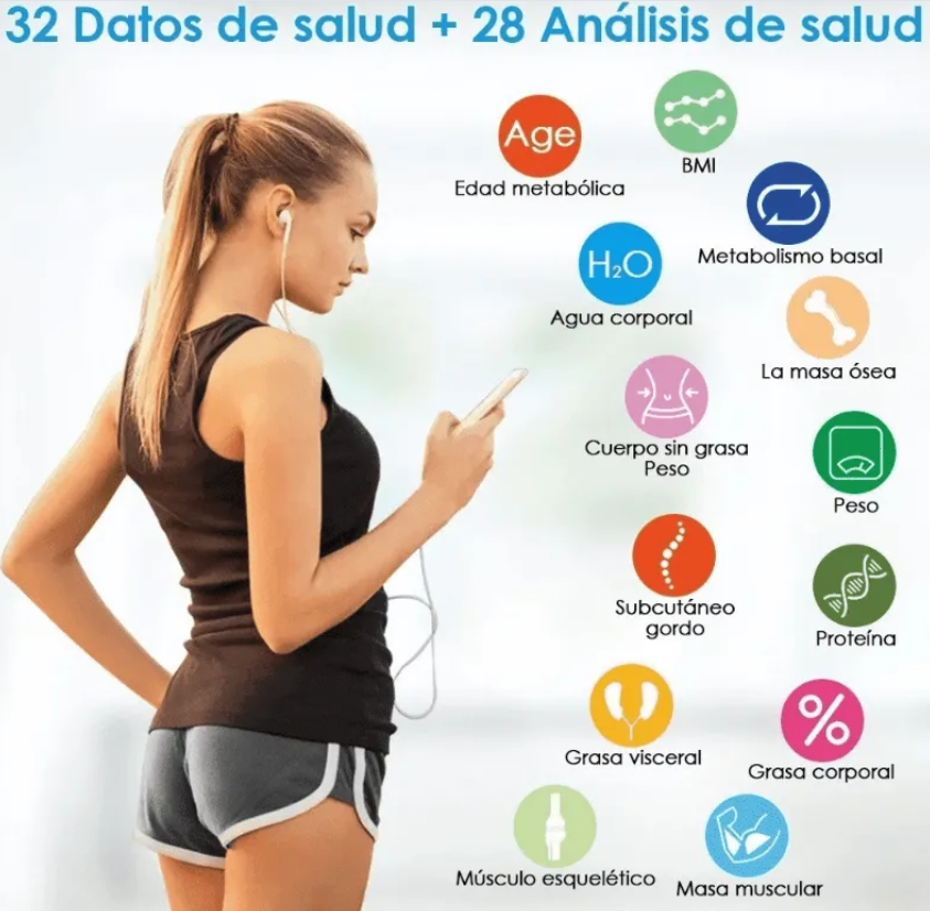 Bascula Inteligente-"Transforma tu salud con datos precisos: La báscula inteligente que te guía" 🏋️