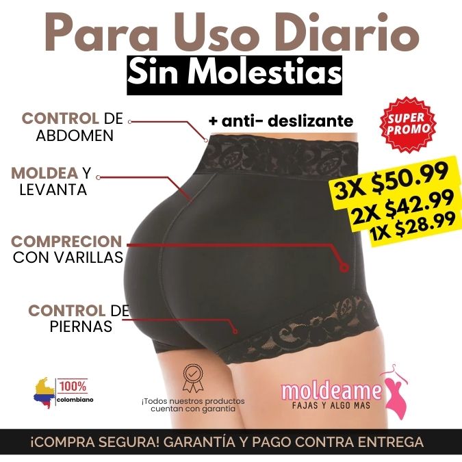 PANTY DELUXE LEVANTACOLA MOLDEA TU FIGURA EN INTSANTES  PRODUCTO ORIGINAL 100% ✅COLOMBIANO G3-15