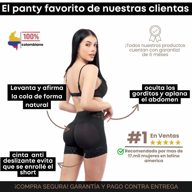 PANTY DELUXE LEVANTACOLA MOLDEA TU FIGURA EN INTSANTES  PRODUCTO ORIGINAL 100% ✅COLOMBIANO G3-15