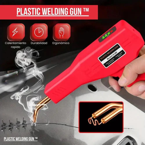 Plastic Welding Gun ™ Pistola soldadora para plástico + 200 Grapas+scuter+Alicate+estuche