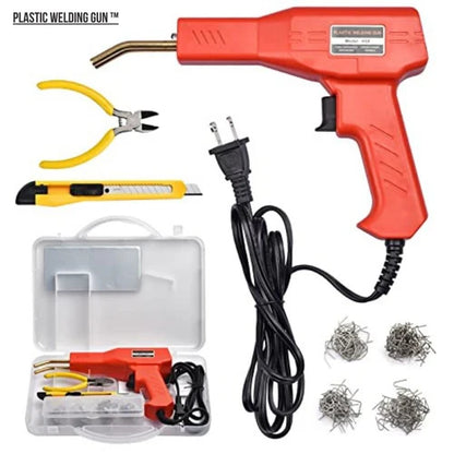 Plastic Welding Gun ™ Pistola soldadora para plástico + 200 Grapas+scuter+Alicate+estuche