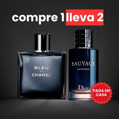 Pague 1 lleva 2 fragancias Importadas - Sauvage Dior | Bleu de Chanel|